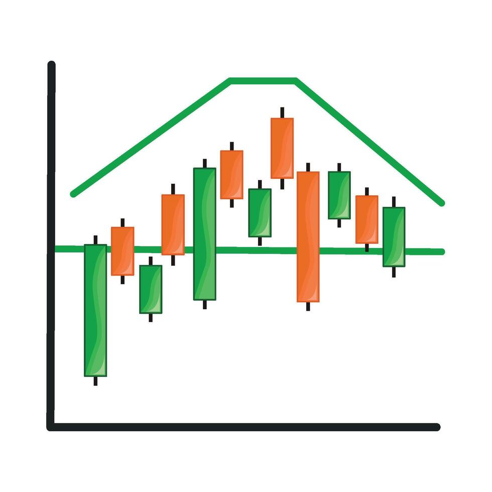 illustration of candlestick chart vector