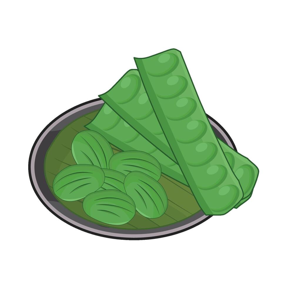 illustration of vegetable petai vector