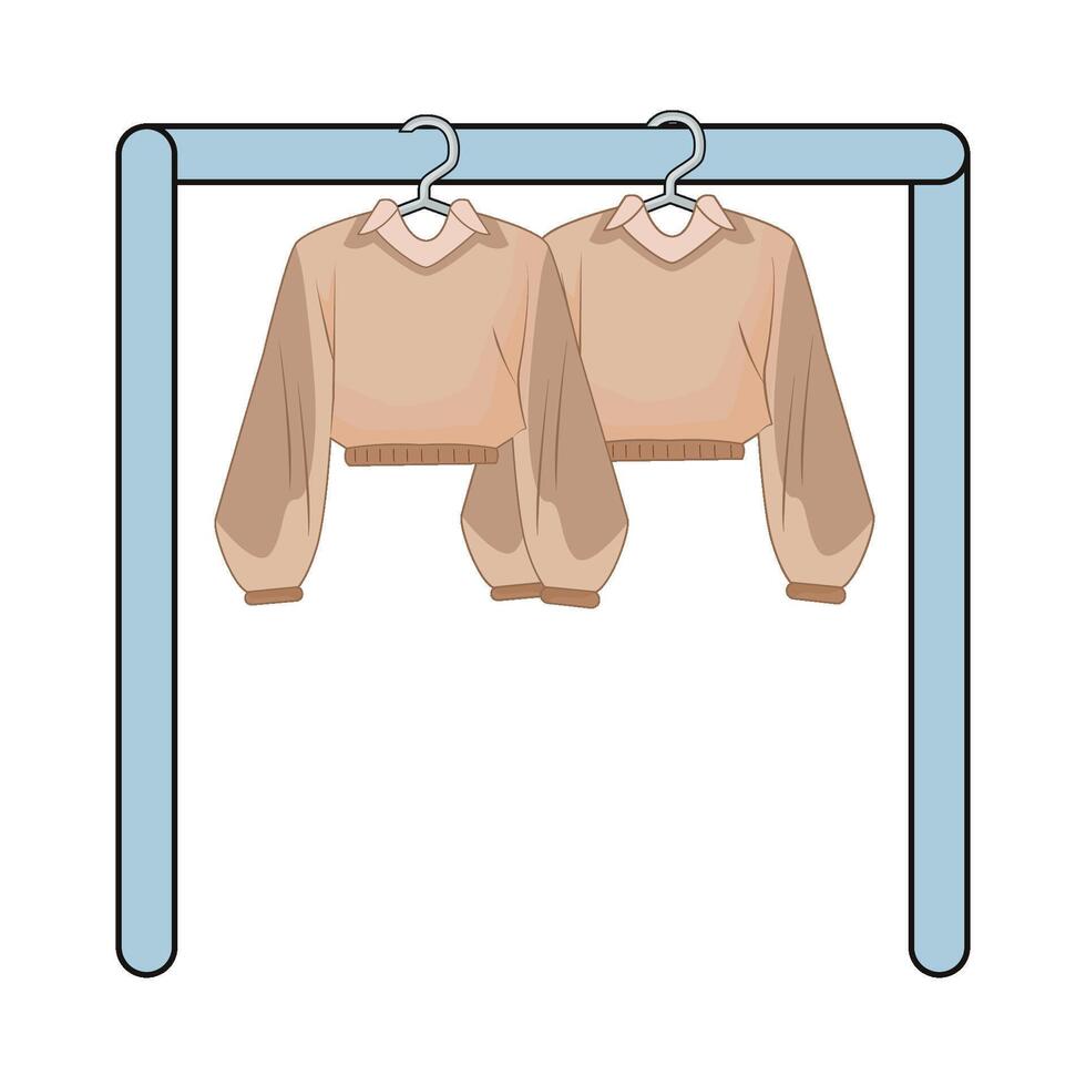 illustration of clothing rack vector