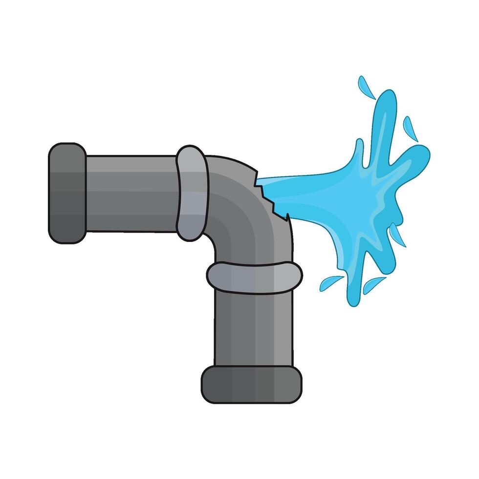 illustration of broken pipe vector