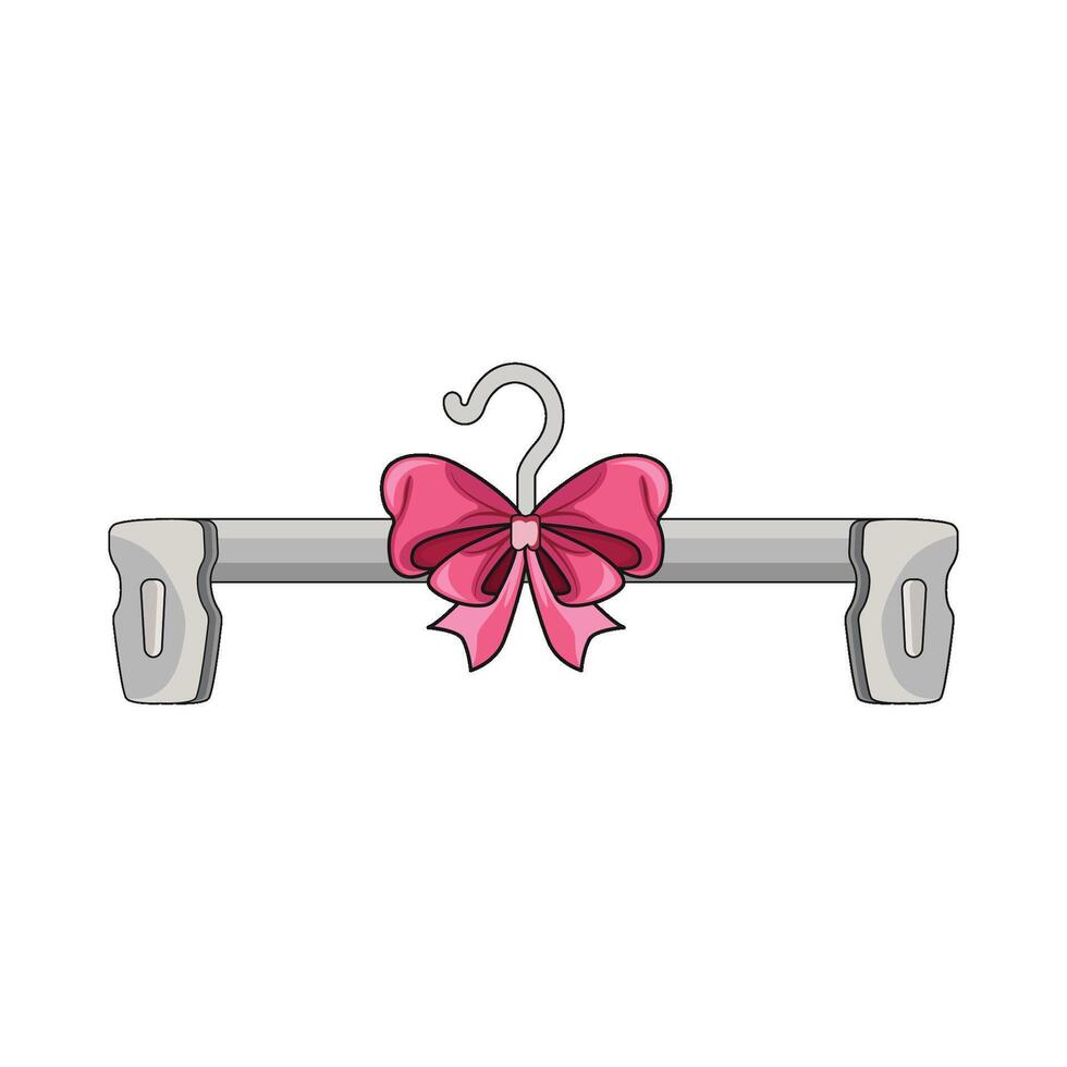 illustration of hanger with ribbon vector