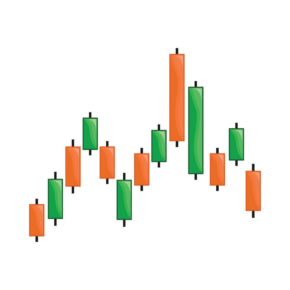 illustration of candlestick chart vector