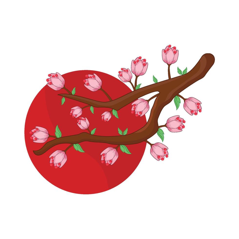 illustration of cherry blossom vector