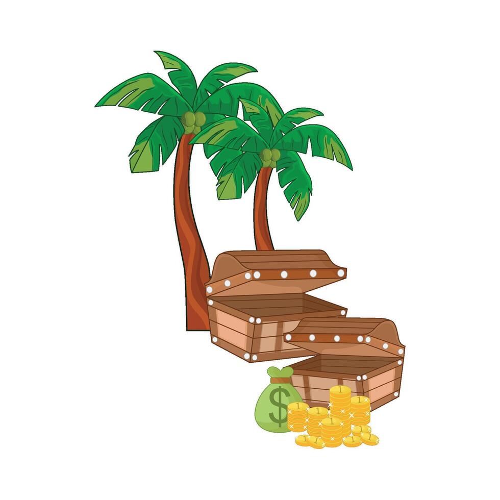 illustration of treasure chest vector