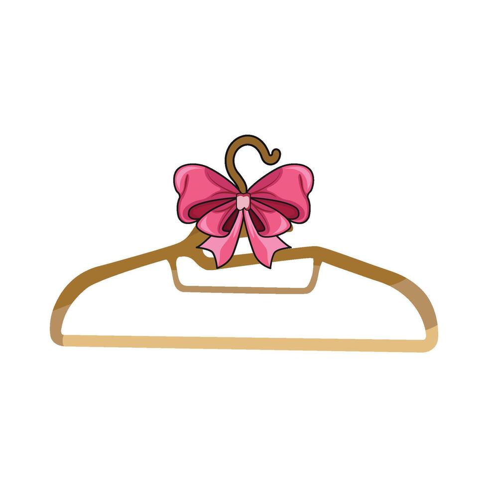 illustration of hanger with ribbon vector