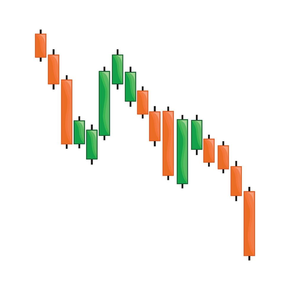 illustration of candlestick chart vector