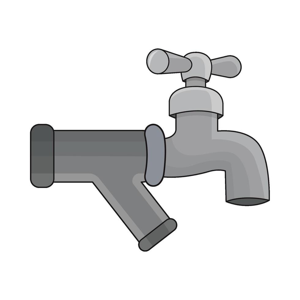 ilustración de grifo agua vector