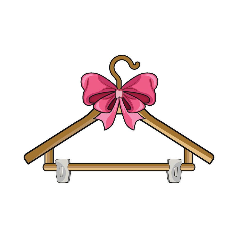 illustration of hanger with ribbon vector