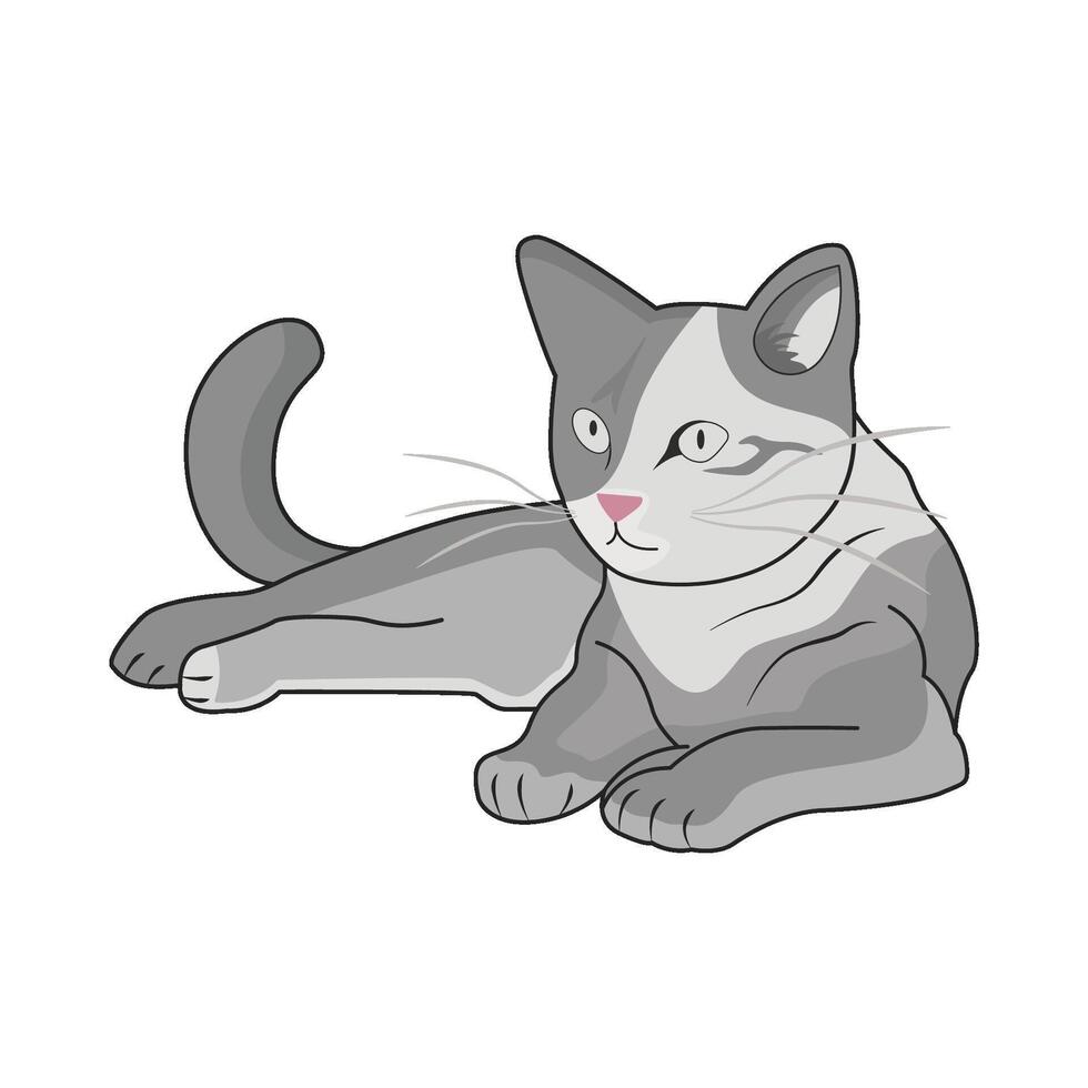 ilustración de gato vector