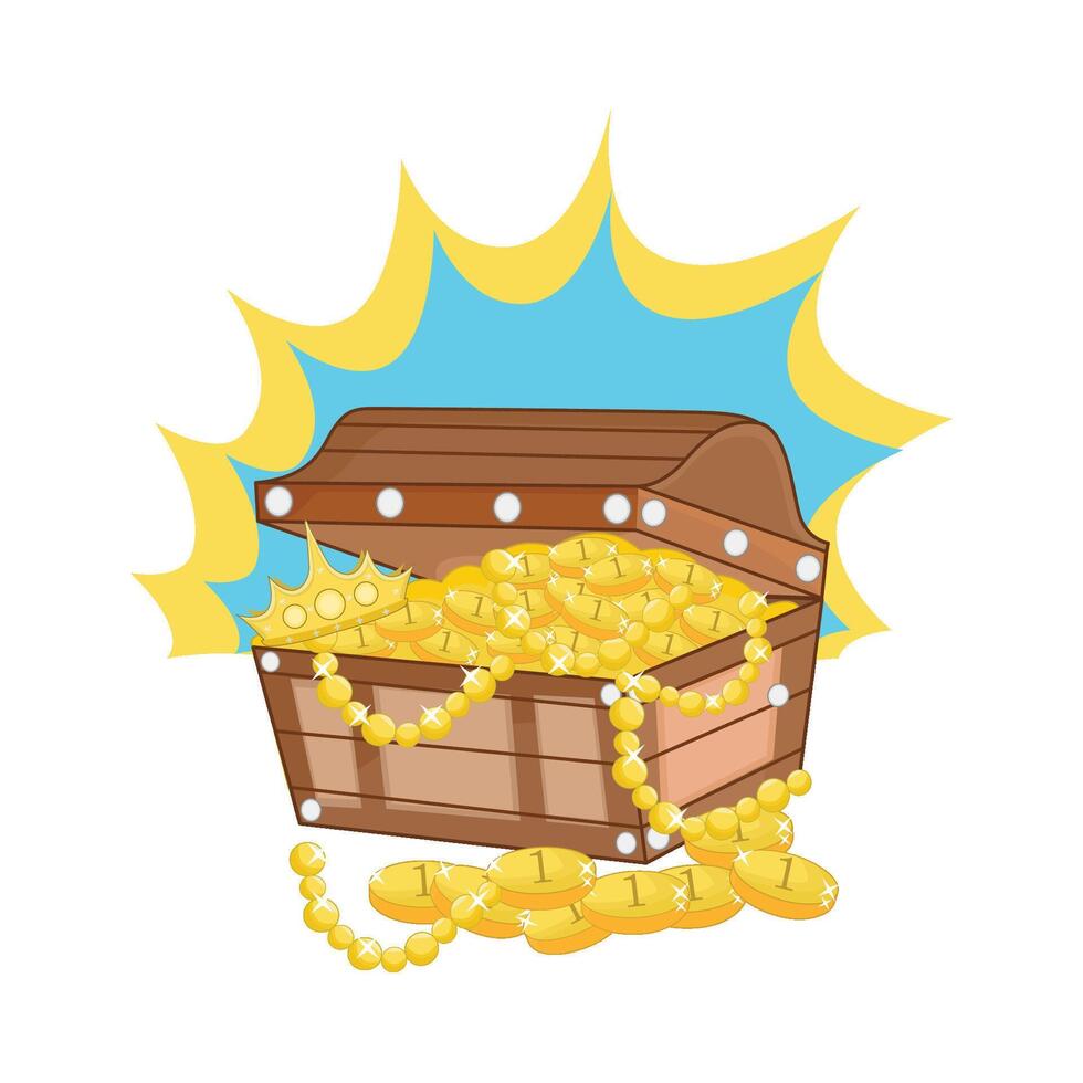 illustration of treasure chest vector