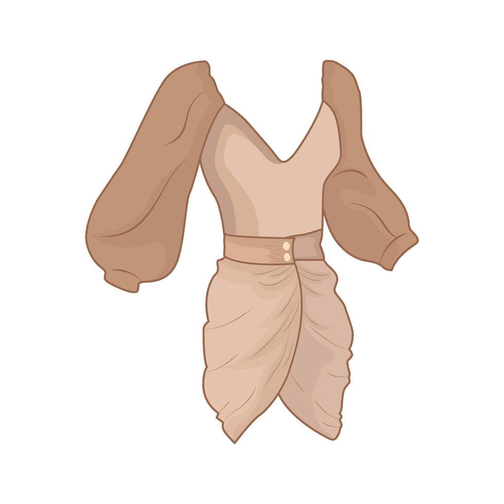 ilustración de mujer ropa vector