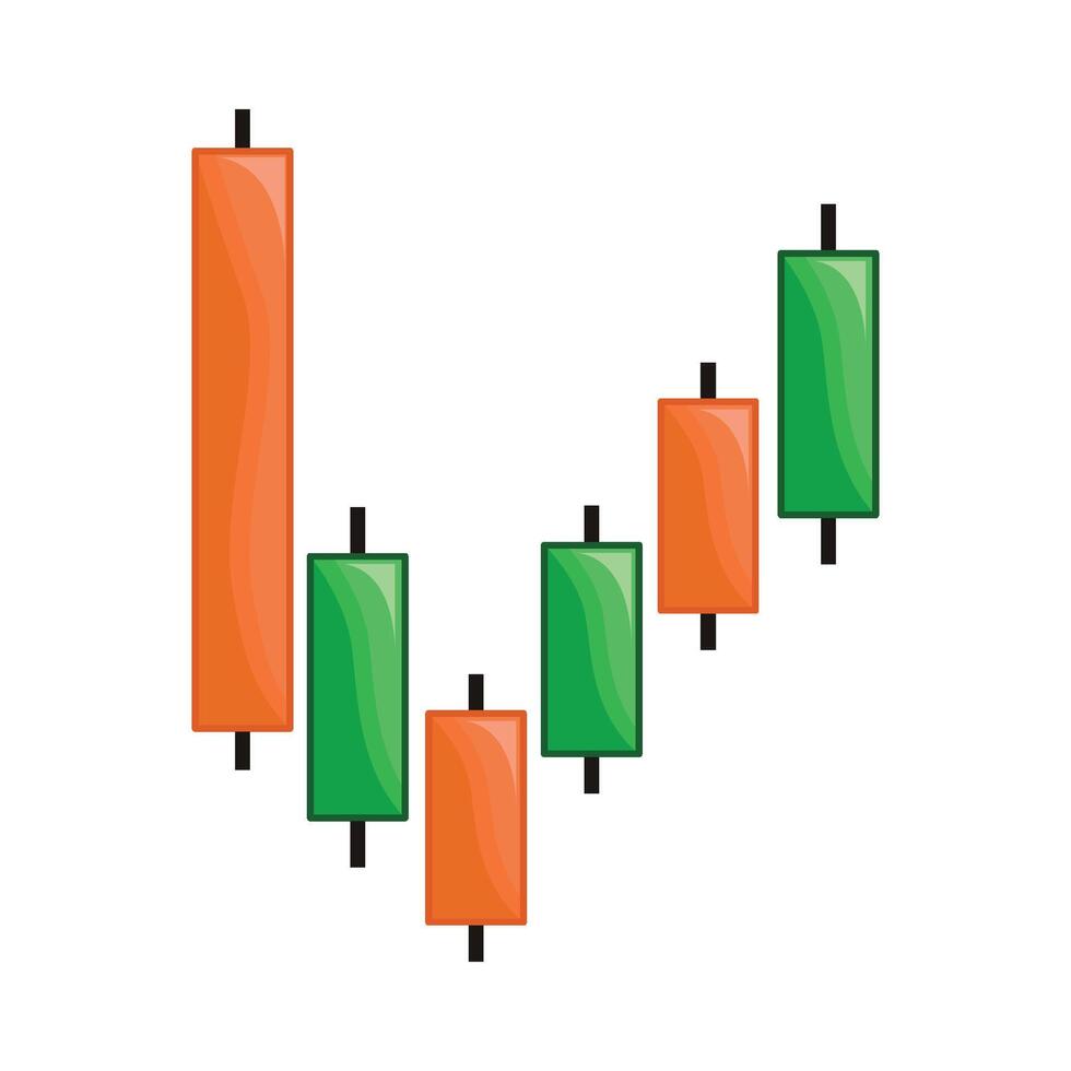 illustration of candlestick chart vector