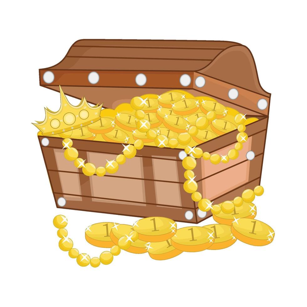 illustration of treasure chest vector