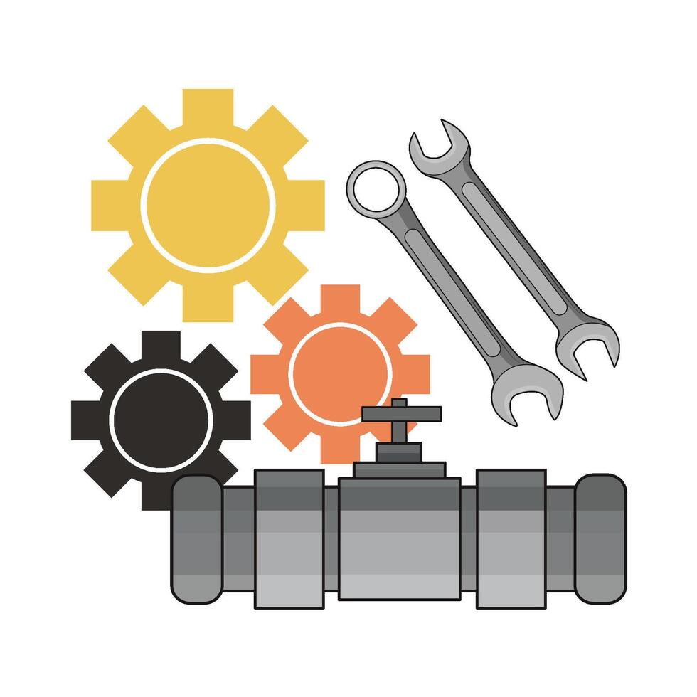 illustration of pipe repair vector