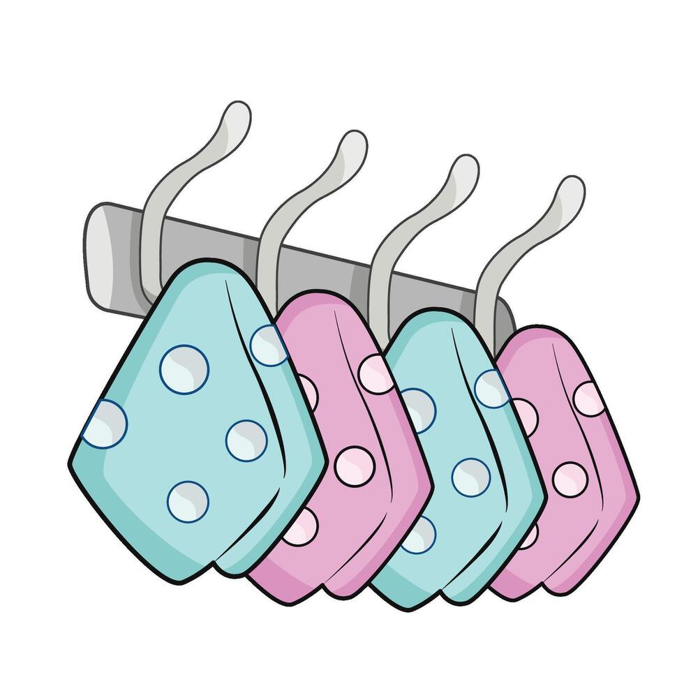 illustration of hanger with napkin vector