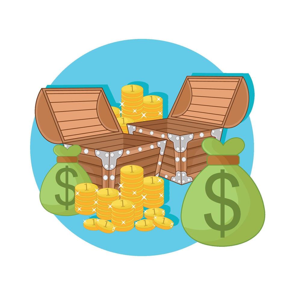 illustration of treasure chest vector