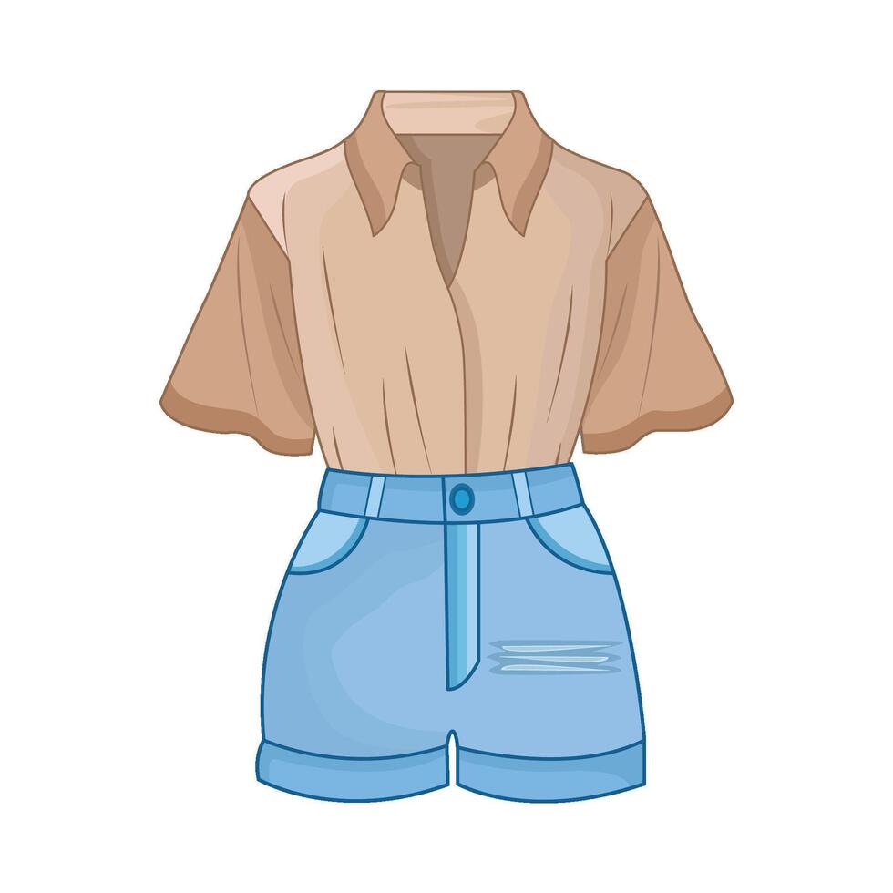 ilustración de mujer ropa vector