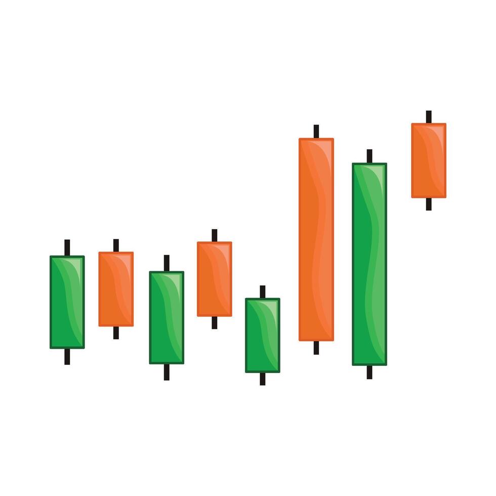 illustration of candlestick chart vector