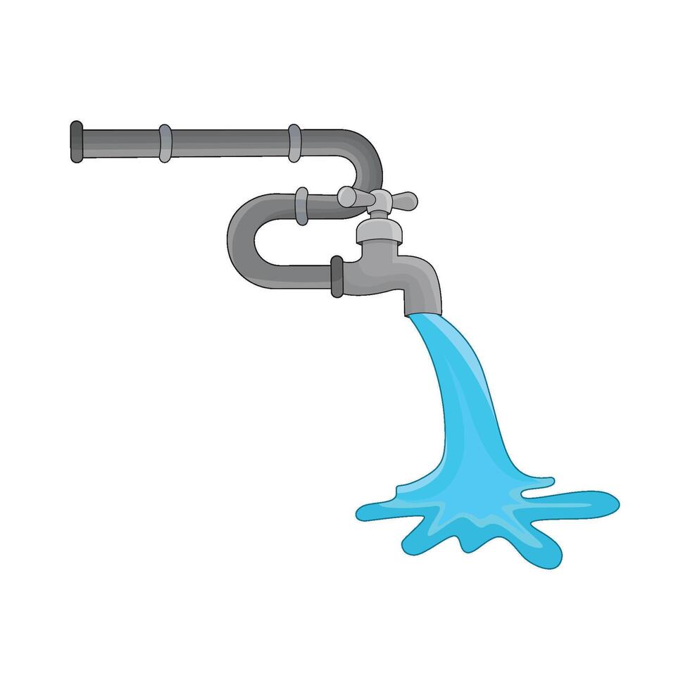 ilustración de grifo agua tubo vector