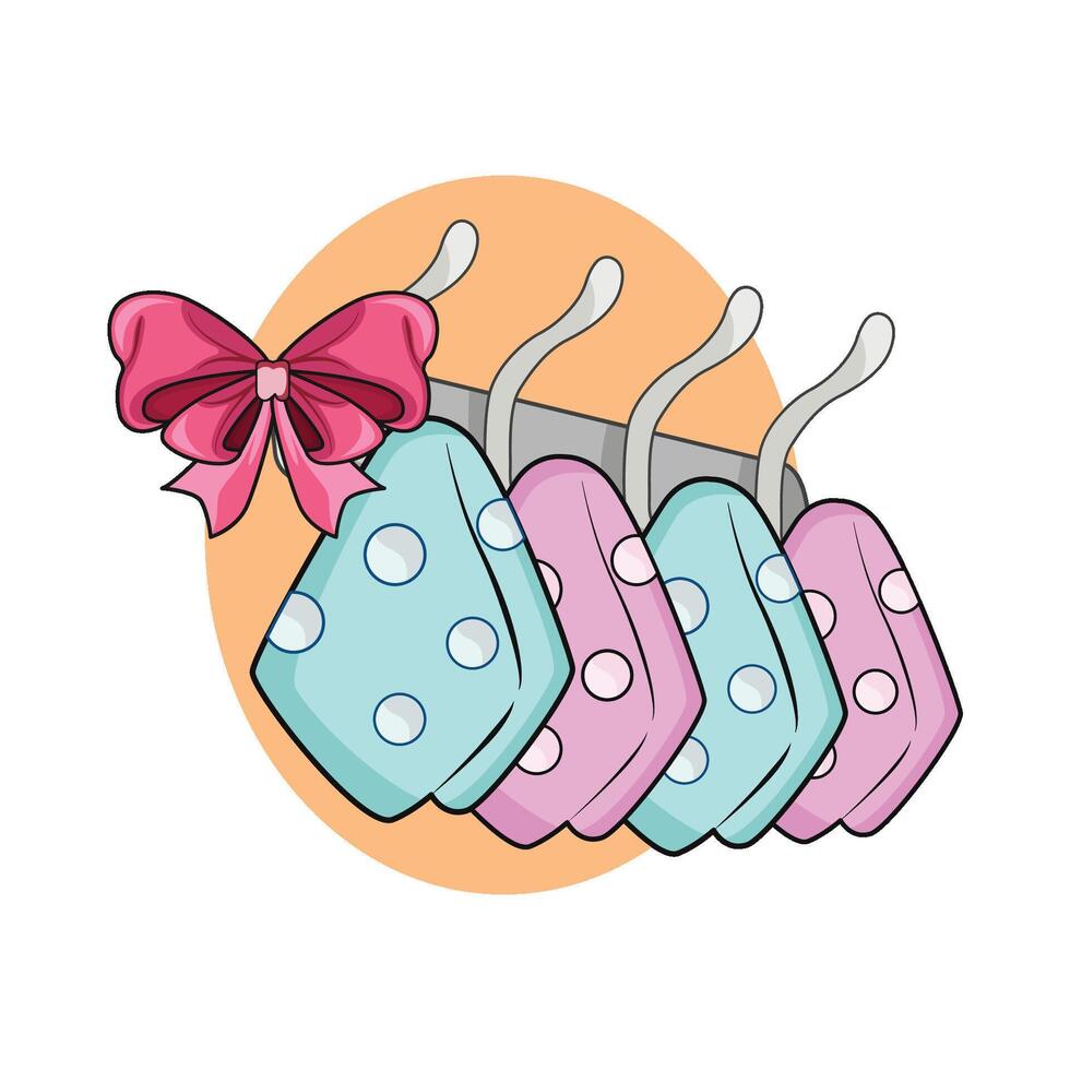 illustration of hanger with napkin vector