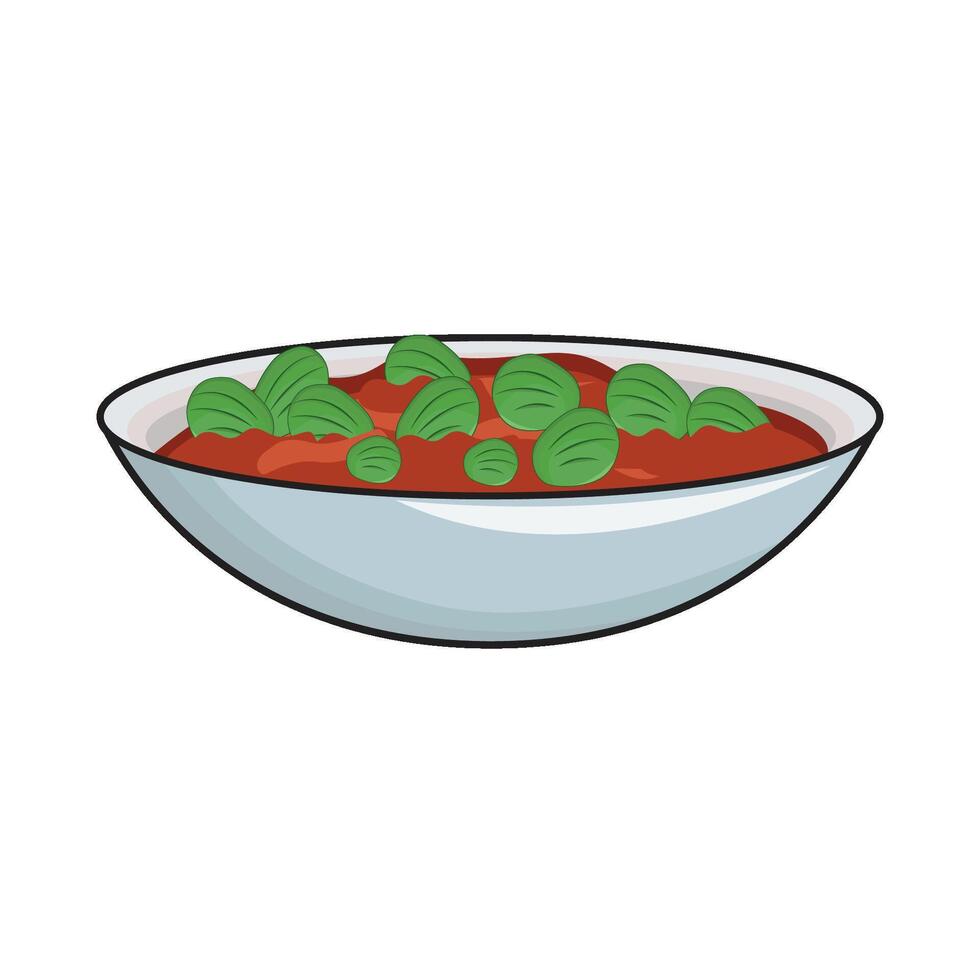 illustration of sambal petai vector