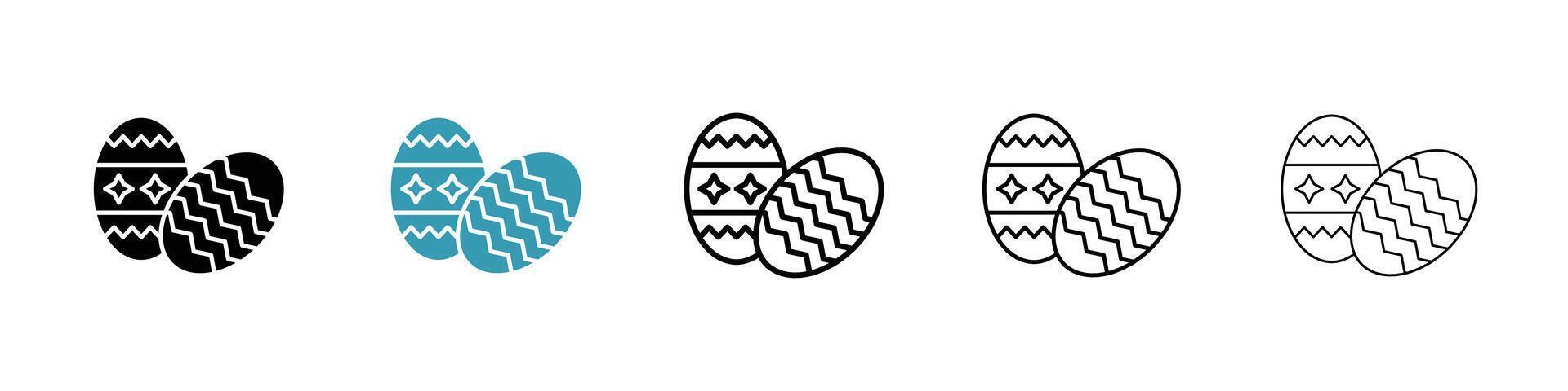 Easter eggs icon vector