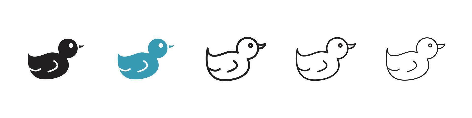 Duck toy icon vector