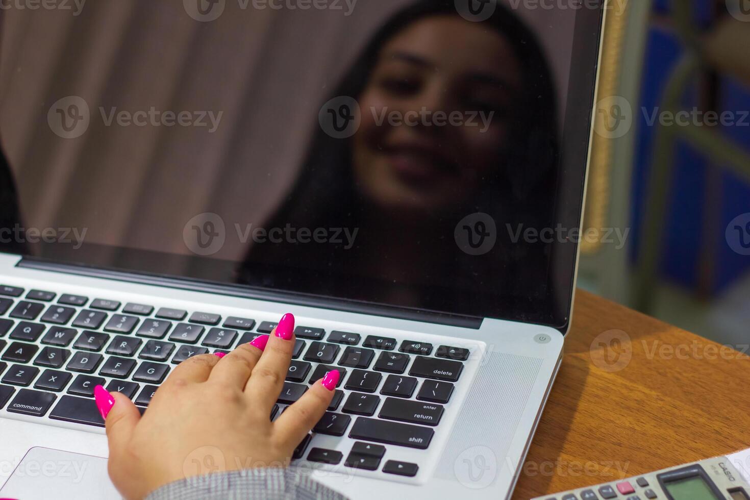 pretty girl in office photo