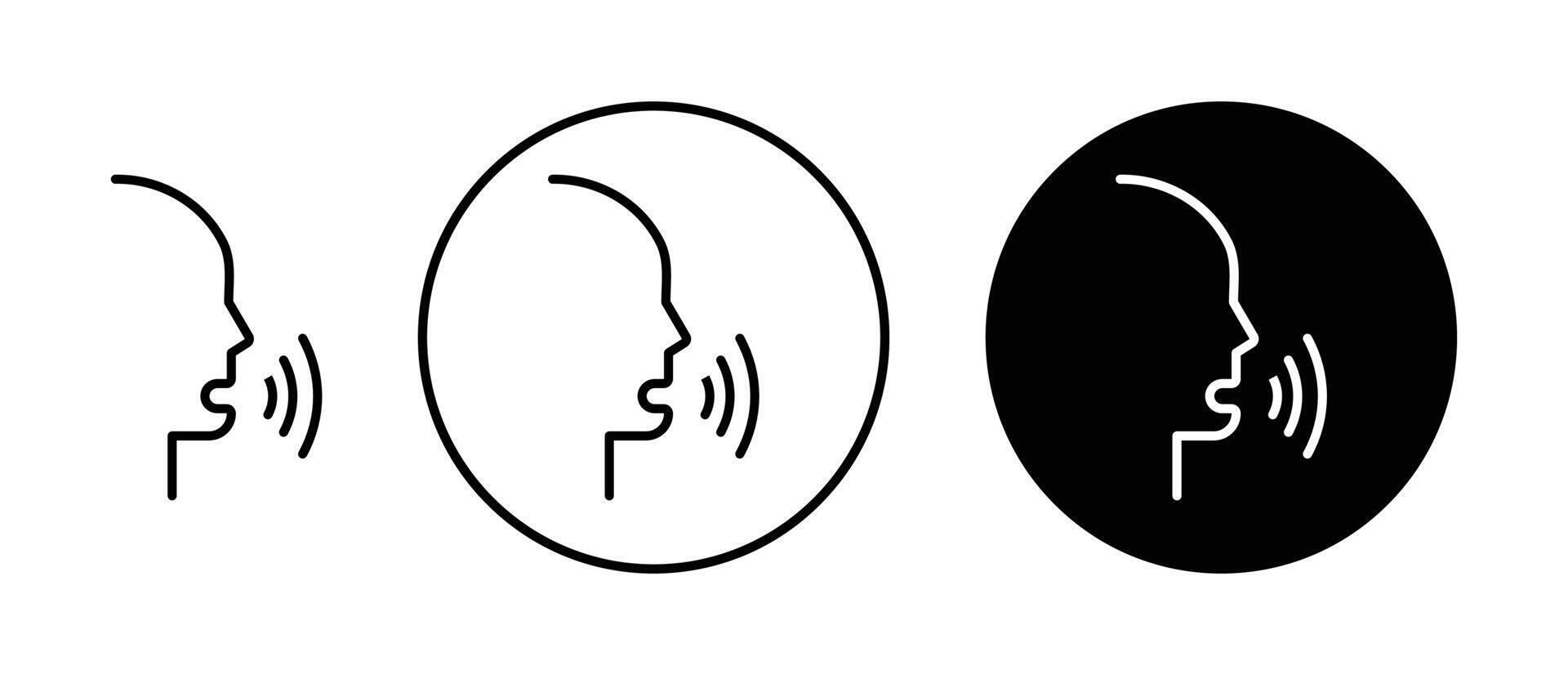 Voice recognition icon vector