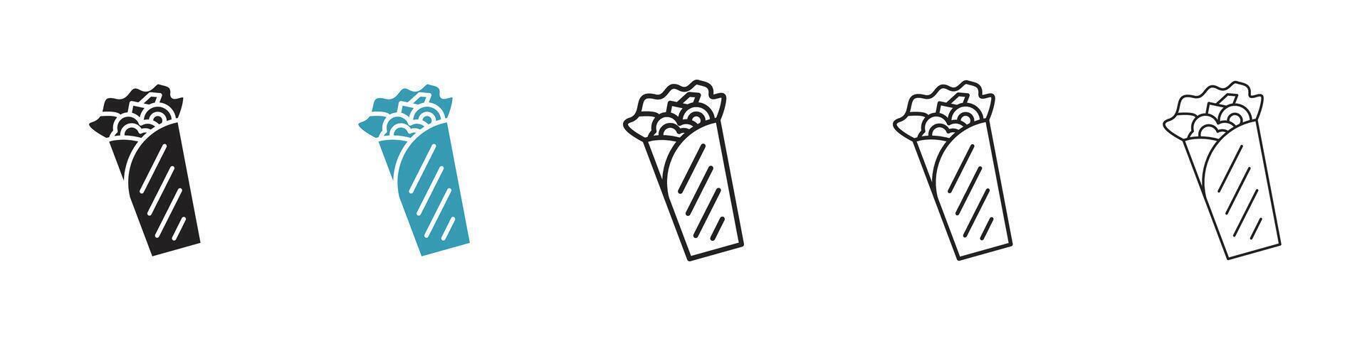 shawarma vector icono