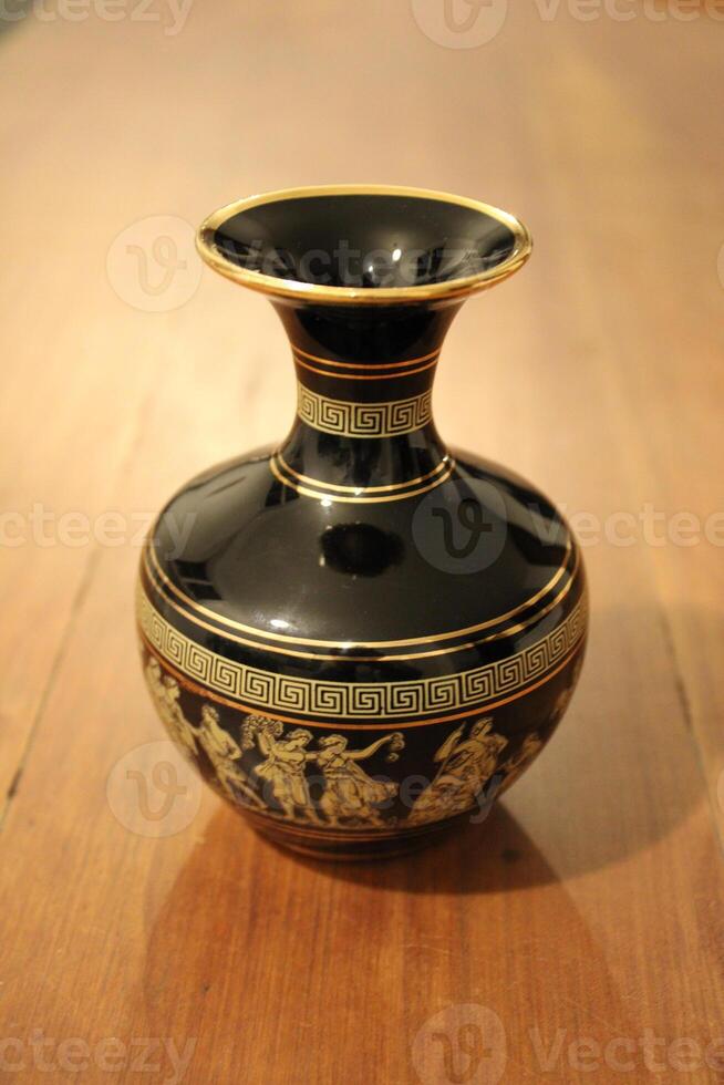 antique old vase on an table photo