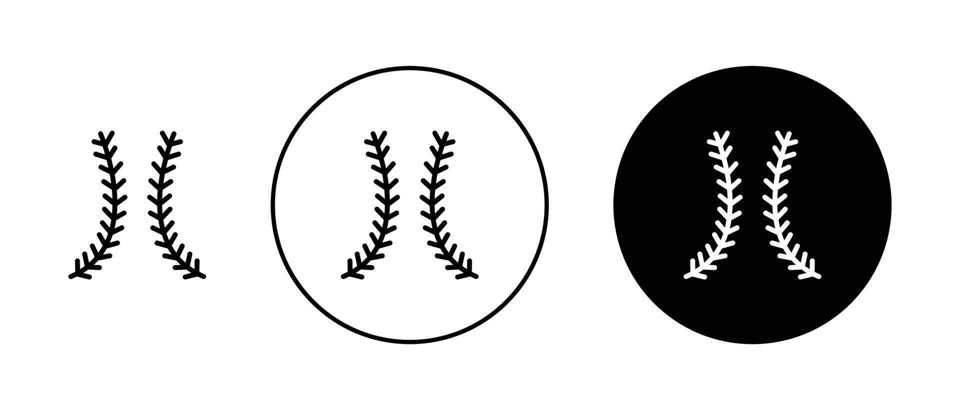 Baseball stitches icon vector