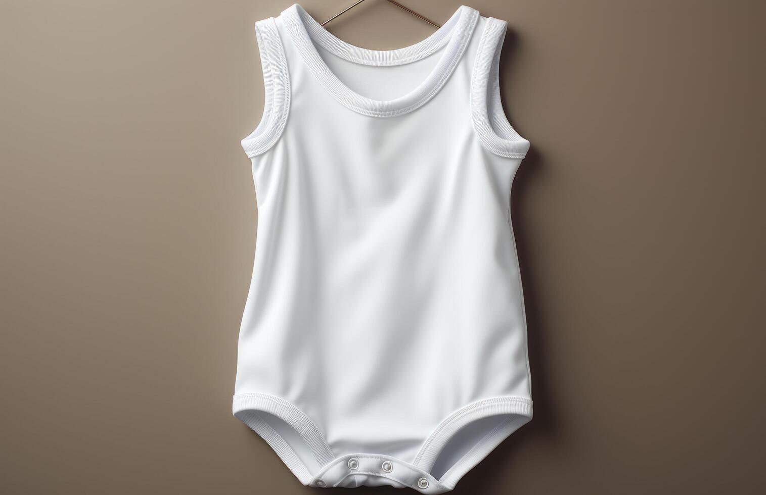 AI generated a white bodysuit hanging from a hanger photo