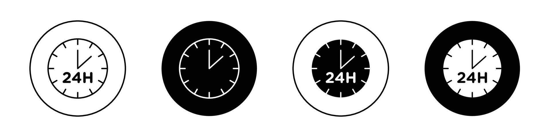 24 Hour time icon vector