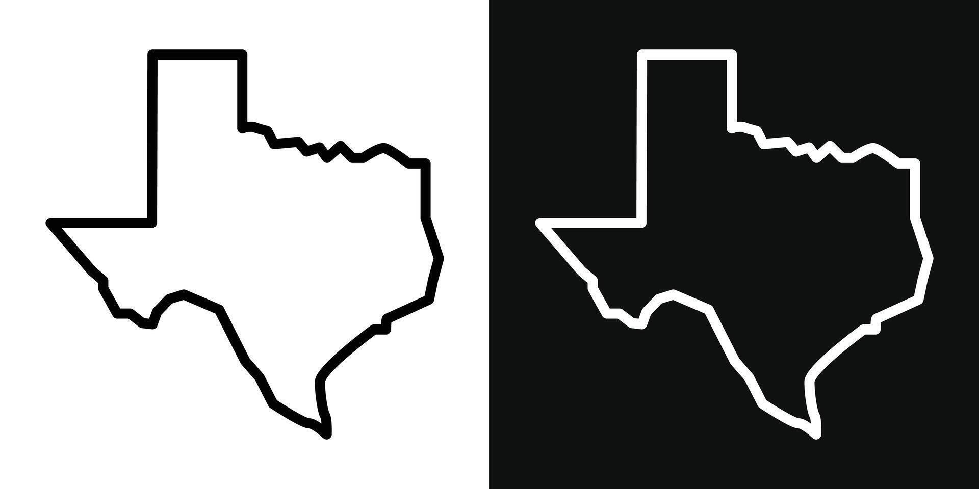 icono de mapa de texas vector