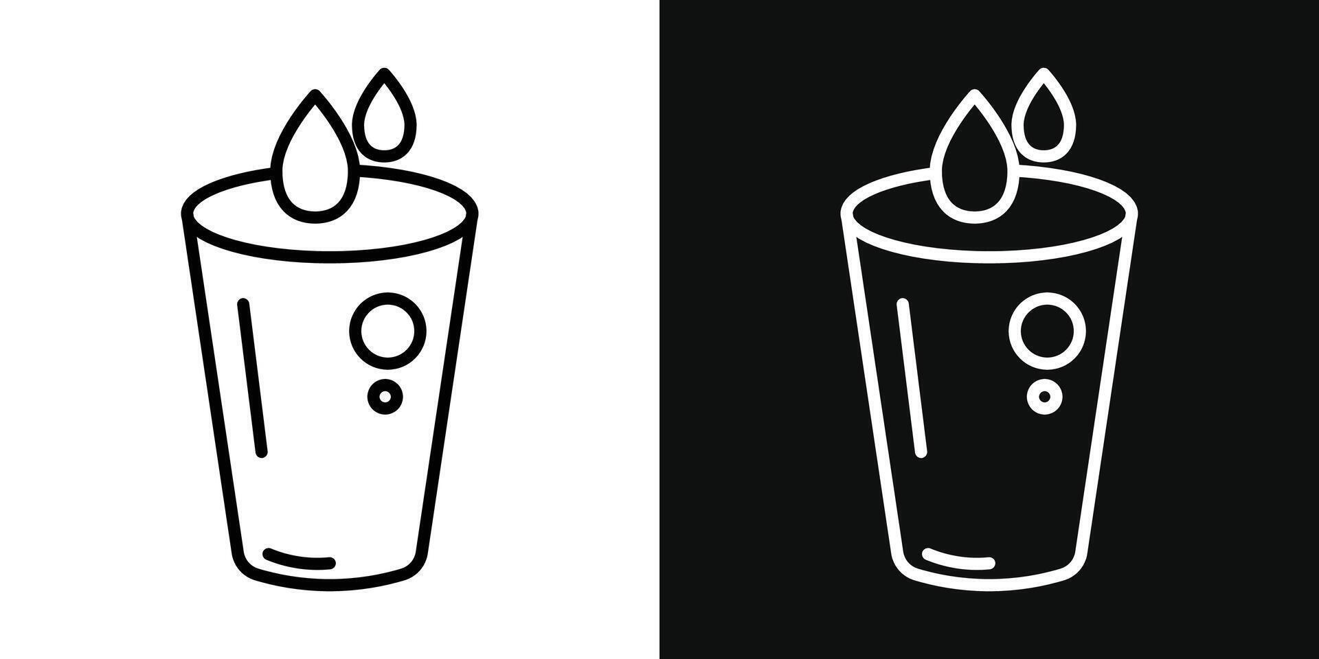 Water glass icon vector