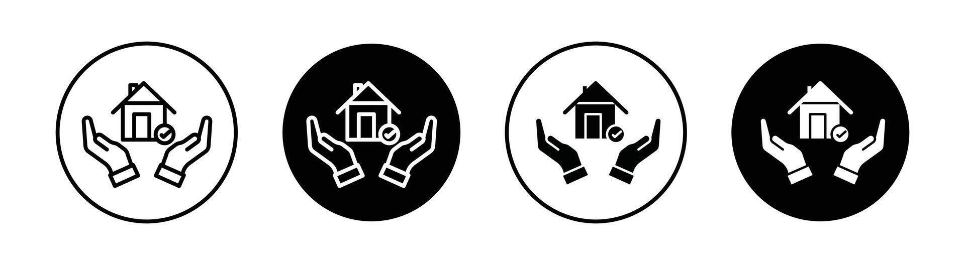 Safe home icon vector