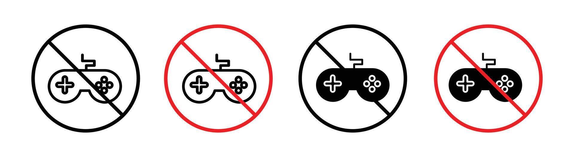 No juego icono vector