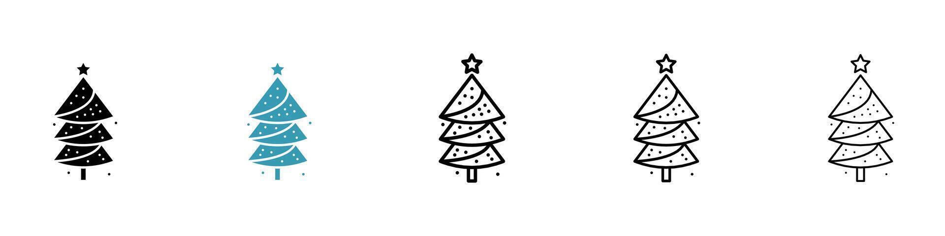 icono de arbol de navidad vector