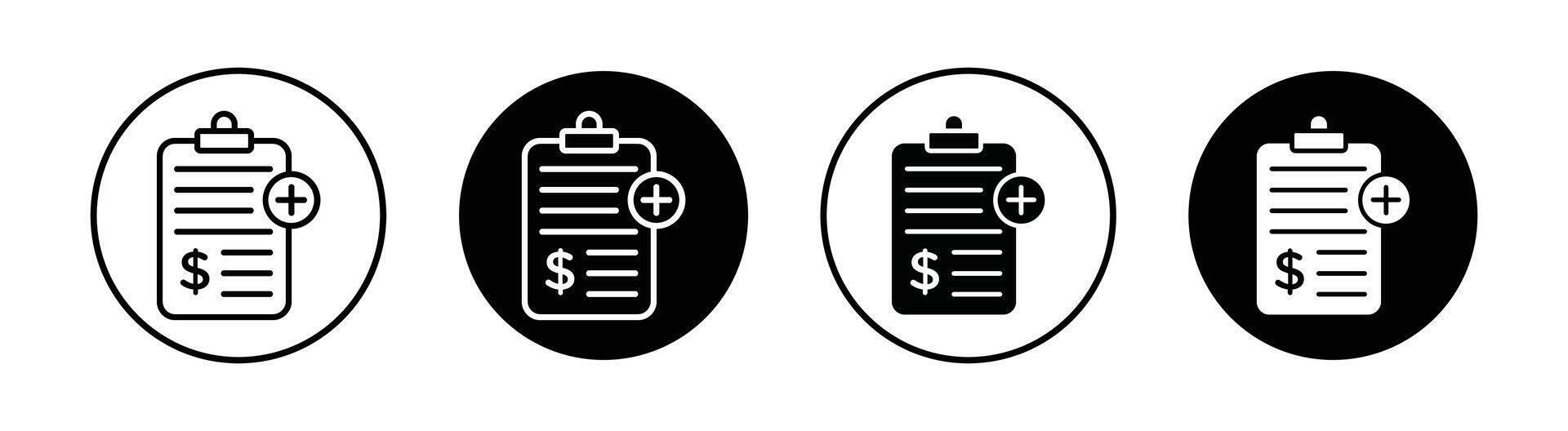 Hospital bill icon vector