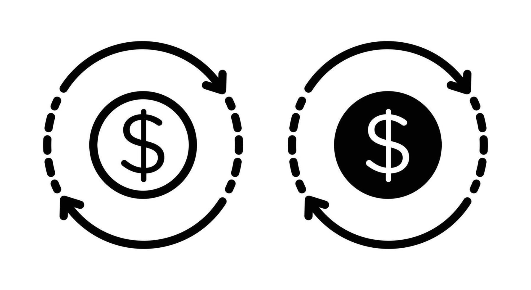 Circulation of money icon vector