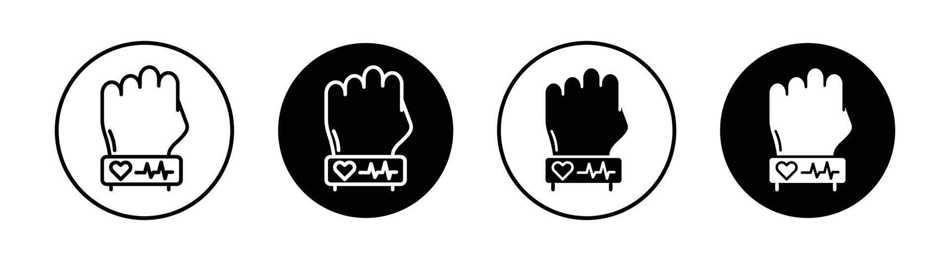 Fitness tracker smart watch icon vector