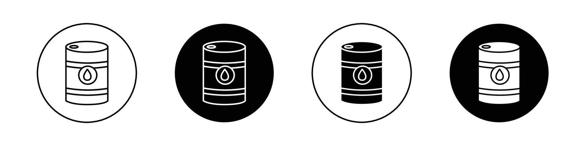 combustible barril icono vector