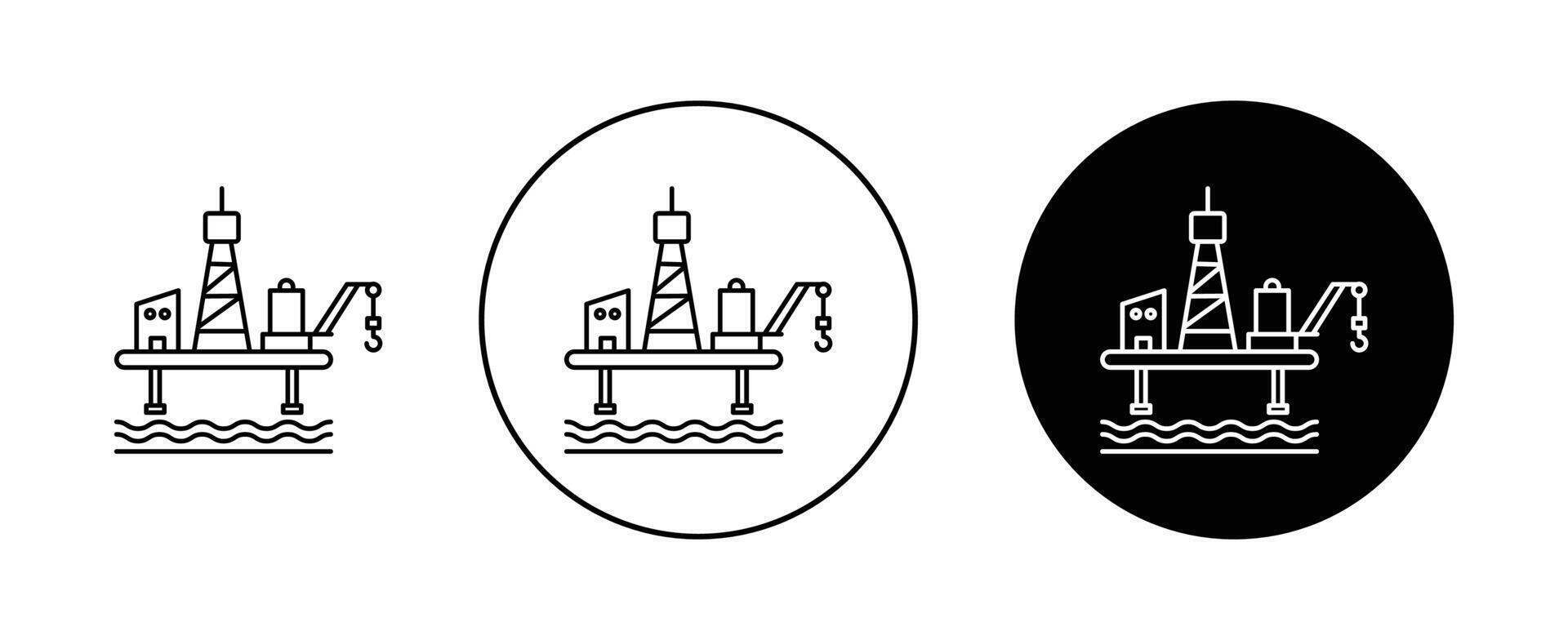 Oil platform icon vector