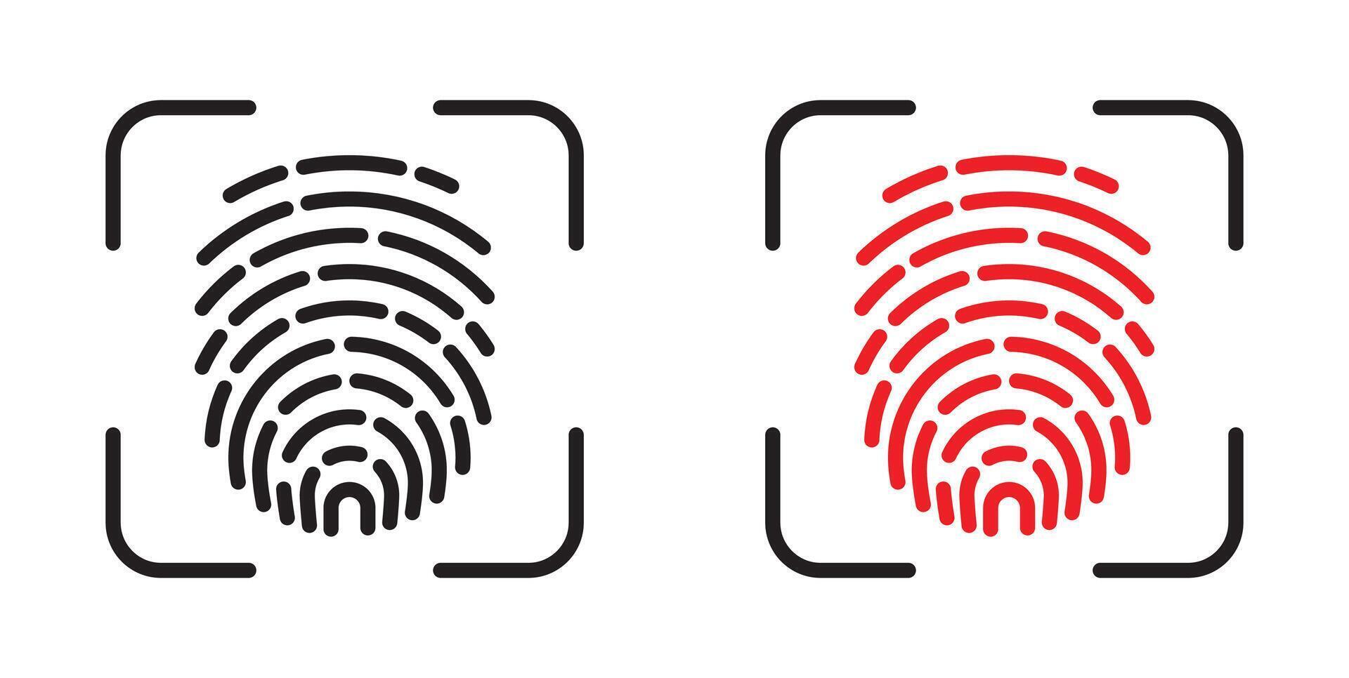 Fingerprint vector icon