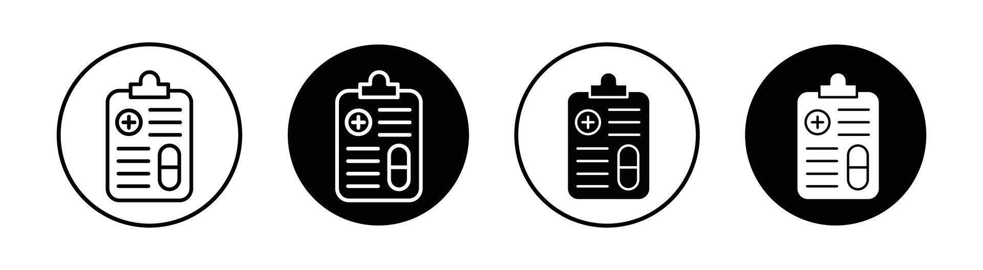 Prescription and capsule icon vector