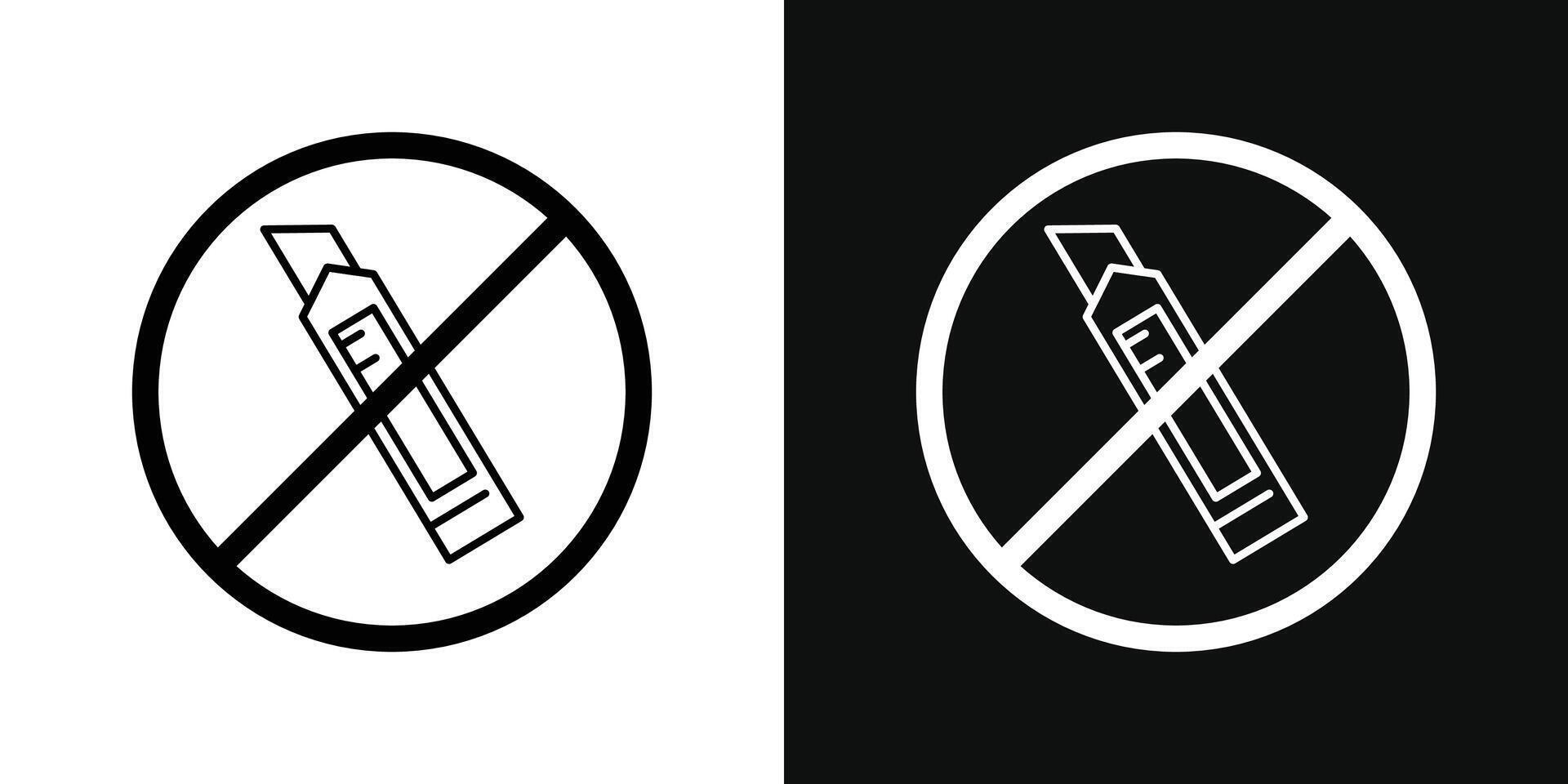 Do not cut icon vector