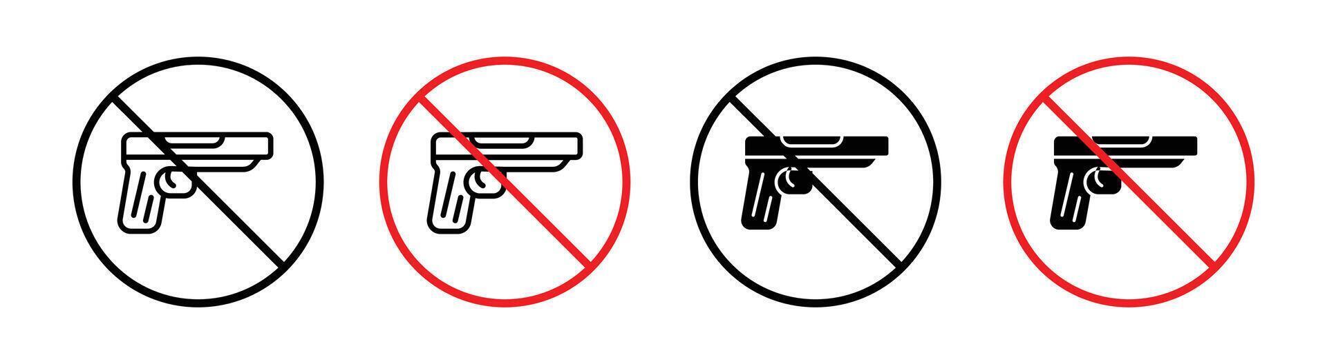 No gun icon vector
