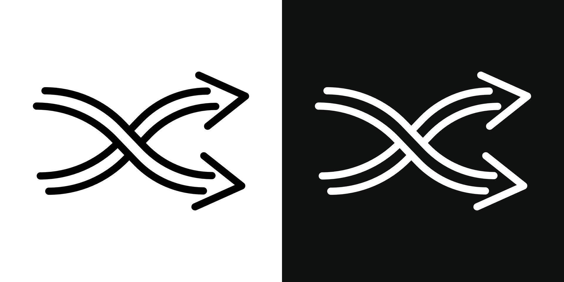 Shuffle arrow icon vector