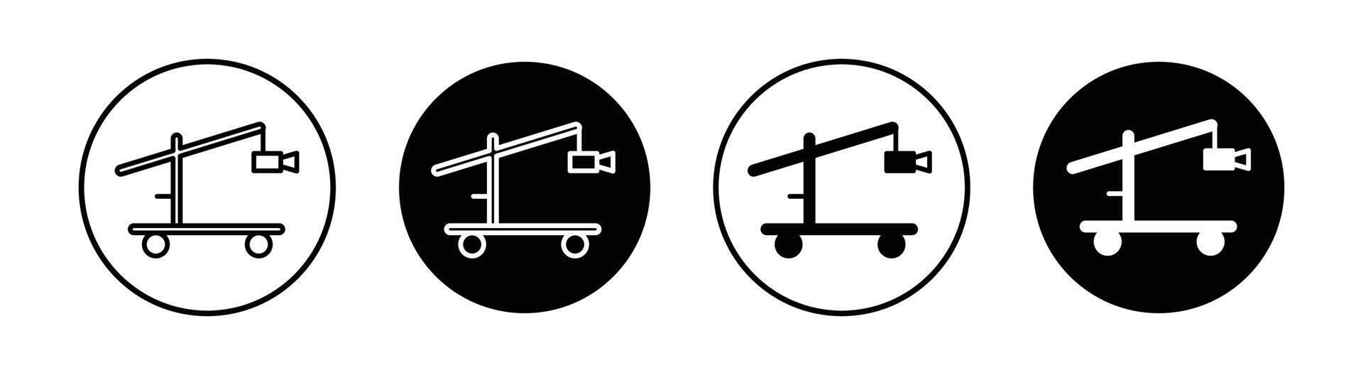 Camera crane icon vector